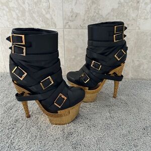 Versace Triple Platform Ankle Boots